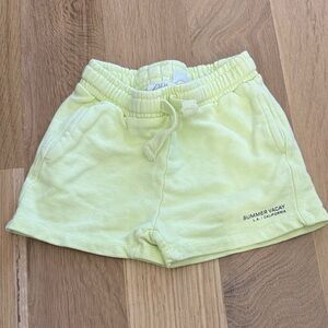 zara Kids Yellow sweat Shorts
